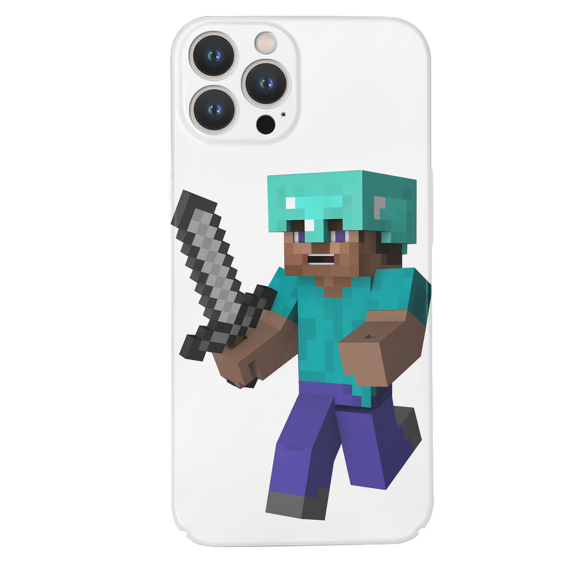 （画像用） マインクラフト ブロックの世界 Minecraft MC Block world 【iPhone 14シリーズ対応】ハードケース